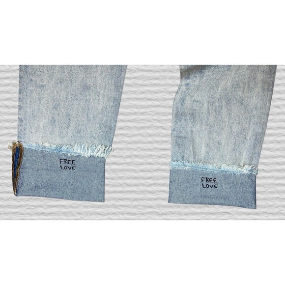 One Teaspoon Awesome Baggies Jeans Free Love Light Wash Size 27 - Picture 8 of 12